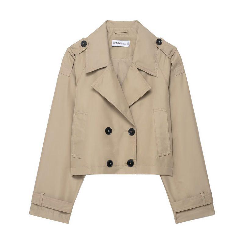 Araltay New Arrival Fashion Style Women's Clothing Fashion All-Match Minimalist Casual Style Double Breasted Short Trench Coat 3046259