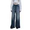 GREEN BELT Women's Retro Low-Waist Flared Jeans