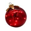 2Pcs Christmas Ball Ornament with LED Light Shatterproof Battery Powered Ball Desktop Decoration Xmas Party Home Mantel Table Centerpiece Decor