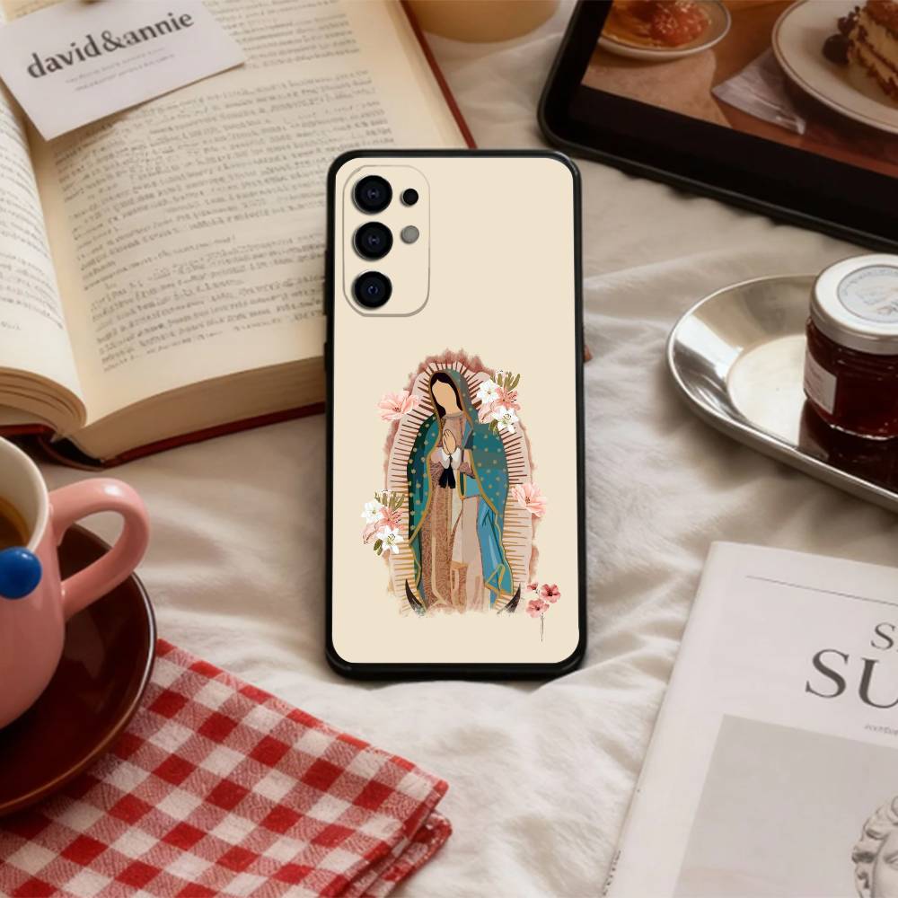 G-Guadalupe Art V-Virgin De   Phone Case For Samsung S 25,24,23,22,30,21,10,9,Ultra,Plus,Lite,FE,4,5 G Soft Black Case