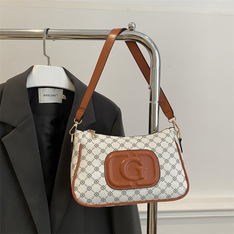 Lässige einfache Frühjahrsmode Schulter kleine quadratische Tasche Damen Trend Unterarmtasche Nischen-Design Umhängetasche