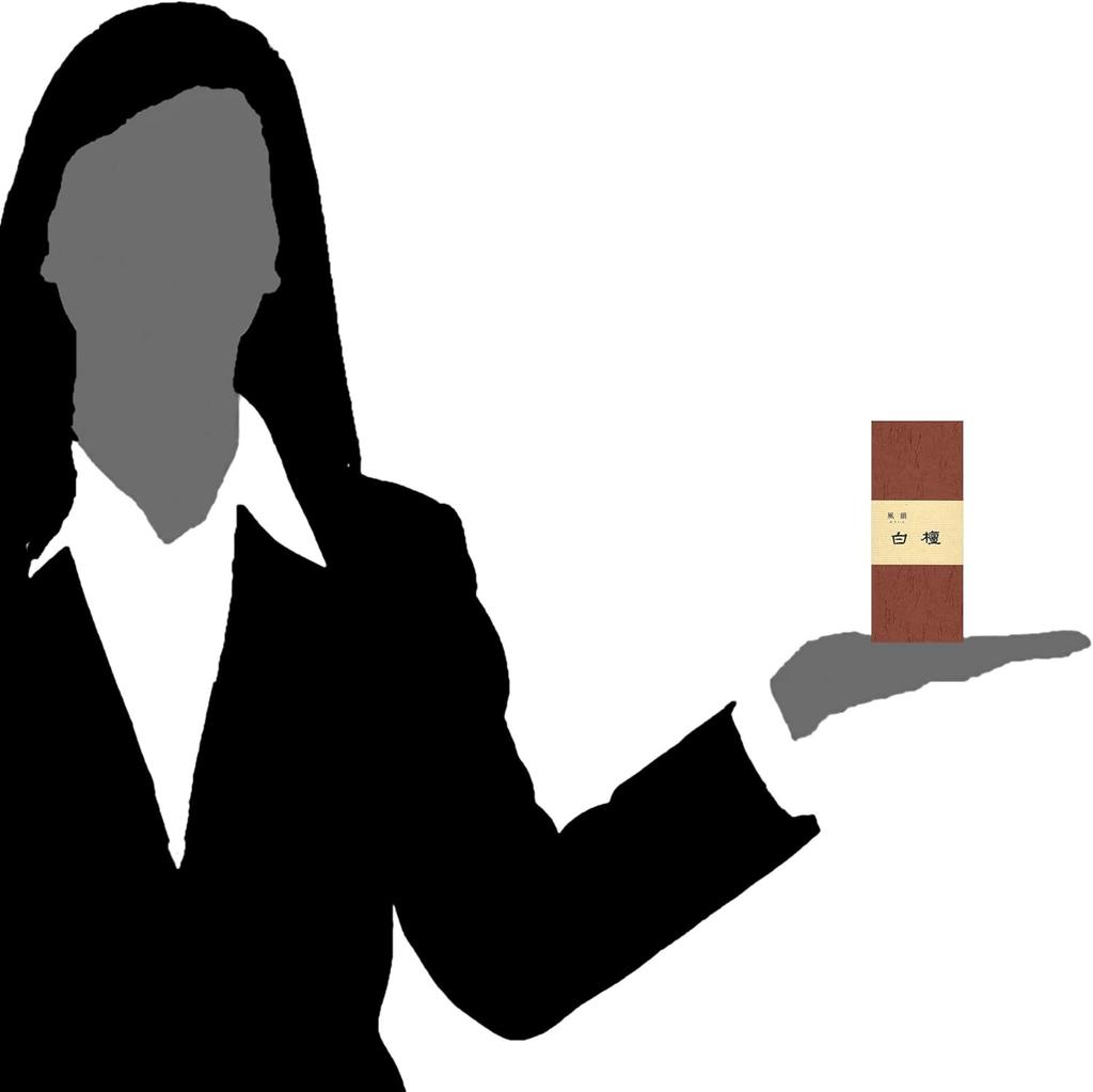 Minorien Japońskie patyczki kadzidłowe z drzewa sandałowego Fuin Byakudan Małe opakowanie - 5,3 cala 65 patyczków - Wyprodukowano w Japonii