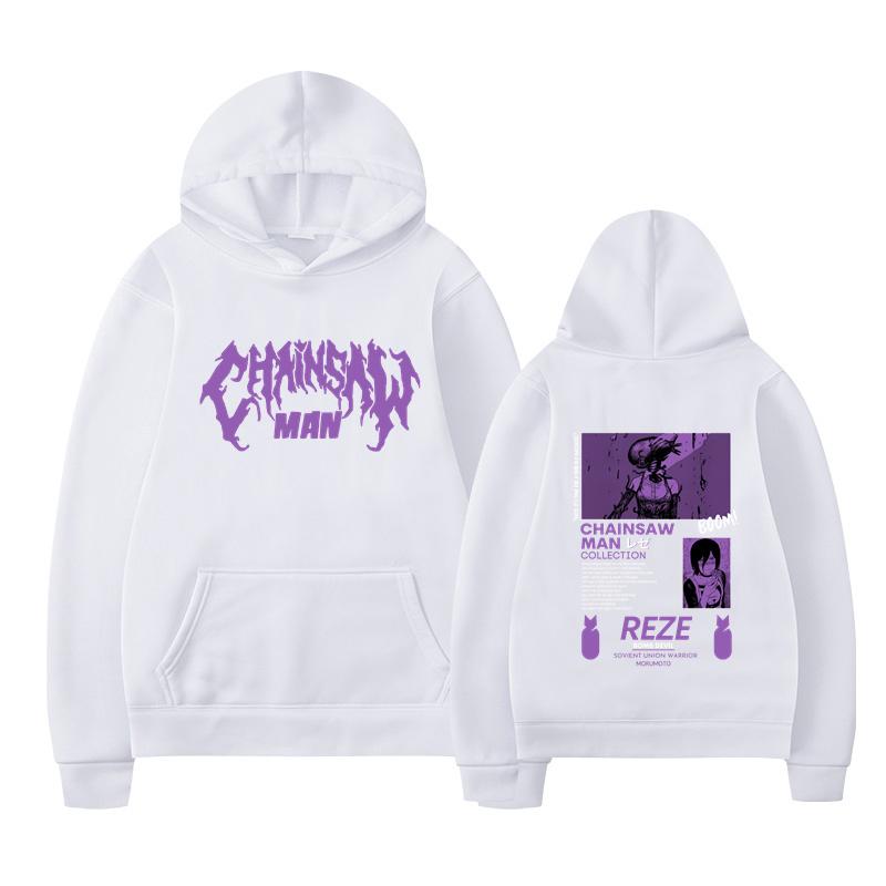 Anime Chainsaw Man Reze Mikina Harajuku Manga Dlouhý Rukáv Dámská Ležérní Oversized Pulovr Streetwear