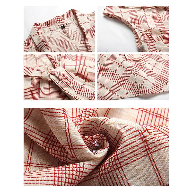 [] Bandage plaid vest women's summer Guangzhou thirteen lines new Korean sleeveless top BG