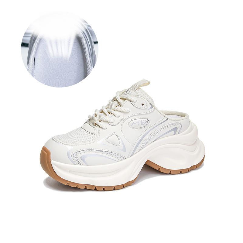 

Летние серебристые сандалии с толстой подошвой, чтобы носить полудрагоценные женские туфли 40 бежевый