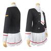 Anime Card Captors Sakura KINOMOTO Cosplay Costume Aldult Woman Cute Loli Sailor JK Uniform Top Skirts Shirt Tie