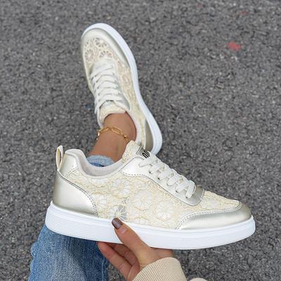 Women's Summer Breathable Mesh Flat Sneakers, Casual Lightweight Non-Slip Sports Shoes