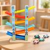 Four-Track Sliding Car Toy Educational Wooden Ramp Race Track Set Racetrack