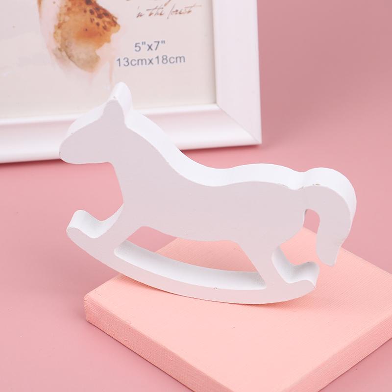 Wooden Crafts Rocking Horse Figurine Desk Decor Balance Art Adornment Miniature Rocking Horse Decorative Ornament Kids Gift