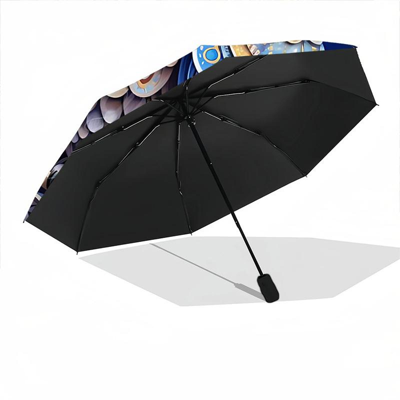 1pc Winter Fantasy Automatic Open/Close Umbrella, Windproof, Folding Compact Umbrella with Lightweight Design for Women/Men052