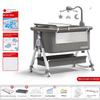 Crib Movable Portable Cradle Bed Foldable Multifunctional Splicing Queen Bed
