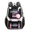 Sac à dos Anime Dessin Animé Kpop Imprimé Sac d'École pour Adolescent Étudiant Fille Garçon Sac à Livres Grande Capacité Sac de Voyage Cadeau Enfant Rucksak