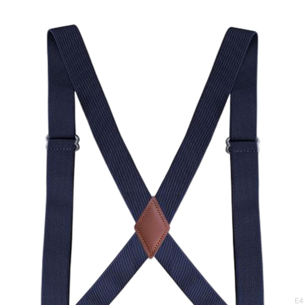 Men Women Suspender Heavy Duty Swivel Hooks Elastic X Type Unisex for Belt Loops Side Clip