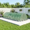 Mini Garden Greenhouse, Tunnel for Tomatoes, 200 X 80 X 45 Cm, Steel, PE, 4 Mesh Doors, Green