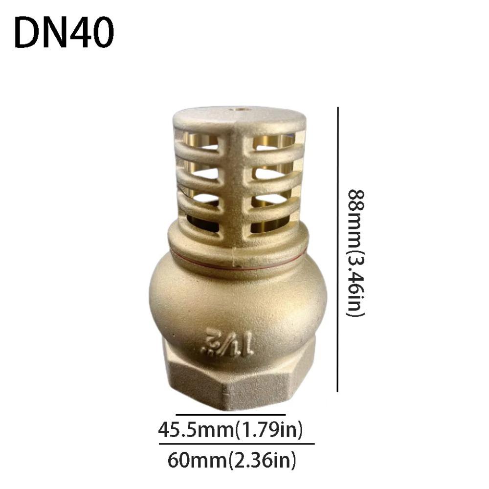 Strong Metal Brass Foot Valve Female Thread Check Valve Strainer Filter Complete Specifications