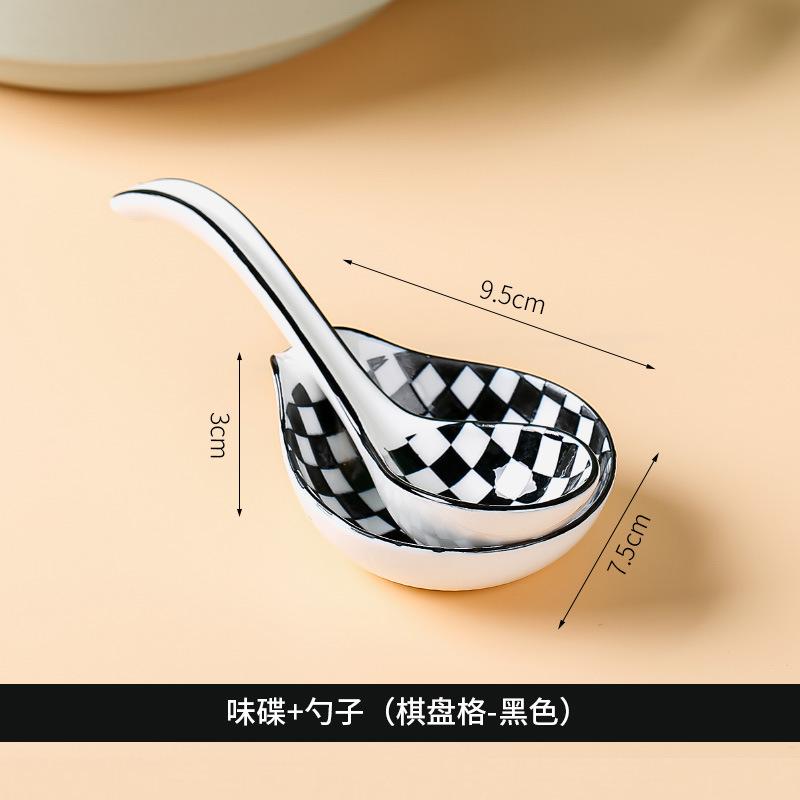 Ceramic Plate Japanese Style Household Seasoning Pottery Mini Dipping Dish Sushi Soy Sauce Snack Tableware