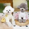 Pet cat teddy puppy dog clothes princess spring and autumn summer thin tractor strap skirt
