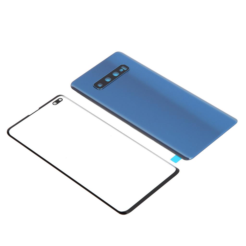 Mobile Phone Back Glass Cover and Outer Glass Panel Replacement for Samsung S10+Plus(Blue )
