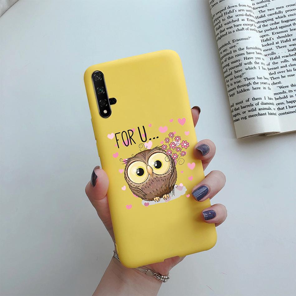 For Honor 20 Case Cartoons Love Heart TPU Funda For Huawei Honor 20 Pro Lite YAL-L21 YAL-L41 20S MAR-LX1H Back Cover Phone Case