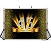 Golden Glitter Light Diamond Photo Backgrounds Custom Prom Backdrop for 45 Happy Birthday Party Photoshoot Photography Props