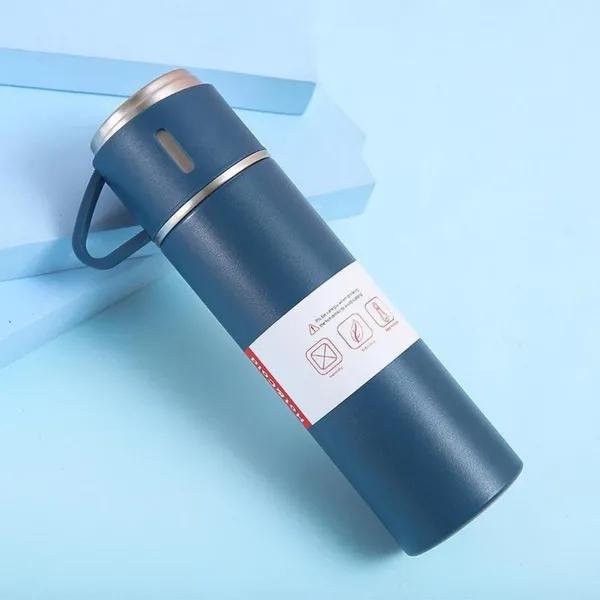 Vacuum Insulated Flask Stainless Steel Thermo Bottle with Cup for Coffee Tea 500ml Double-Layer Stainless
