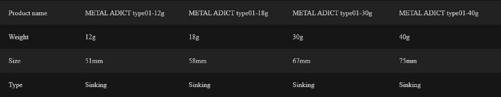 Little Jack Metal Jig Metal Adict 01 65mm 30 Grams 16 (9676)