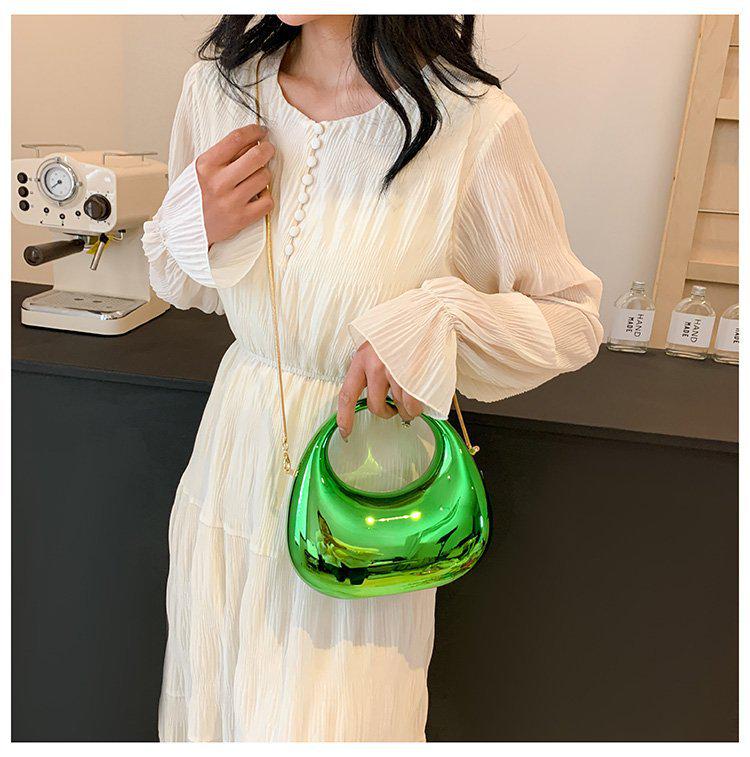 Wysokiej klasy kolorowa torebka wieczorowa w kształcie półksiężyca - Modna europejska i amerykańska moda 2025, damska torba na ramię crossbody