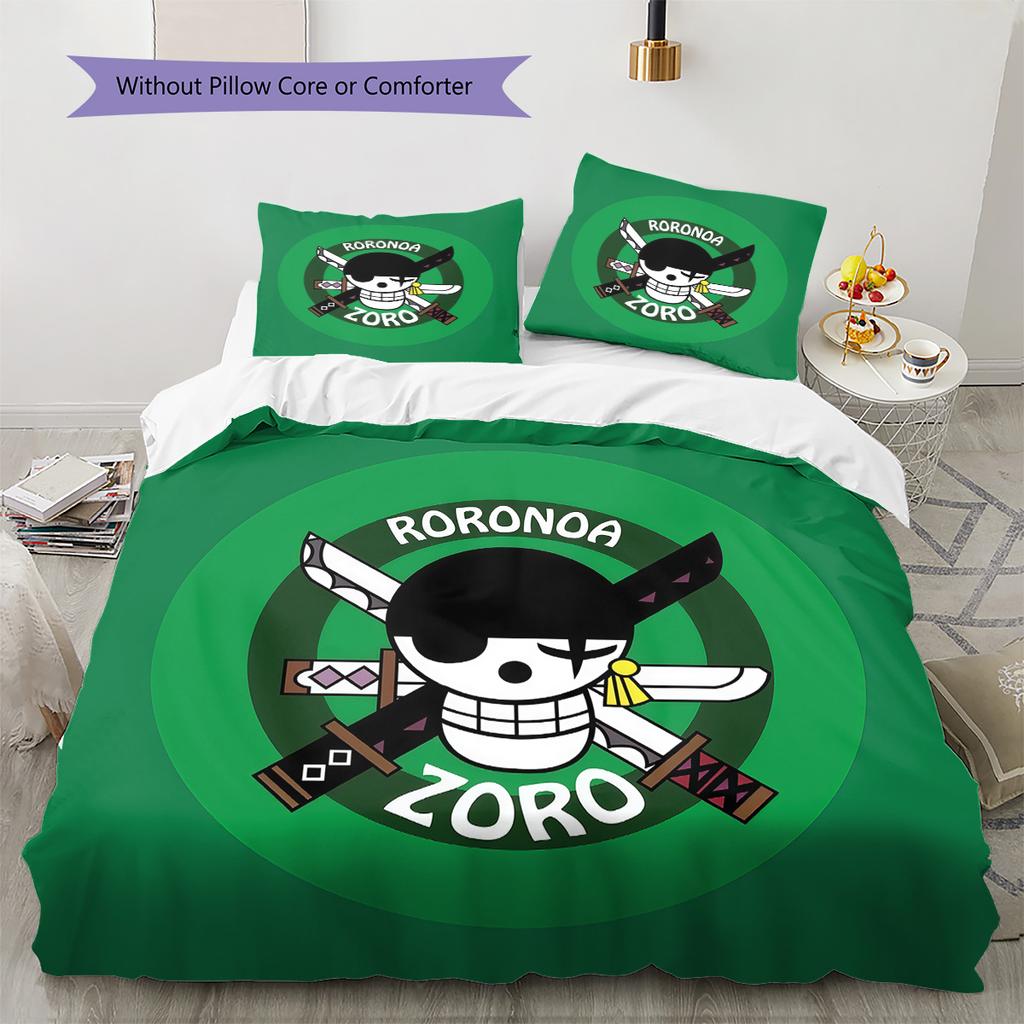 One Piece Pattern Bedding Quilt Set Quilt Cover Pillowcase Home Birthday Gift(1 * Duvet Cover + 2 * Pillowcase, Without Core)