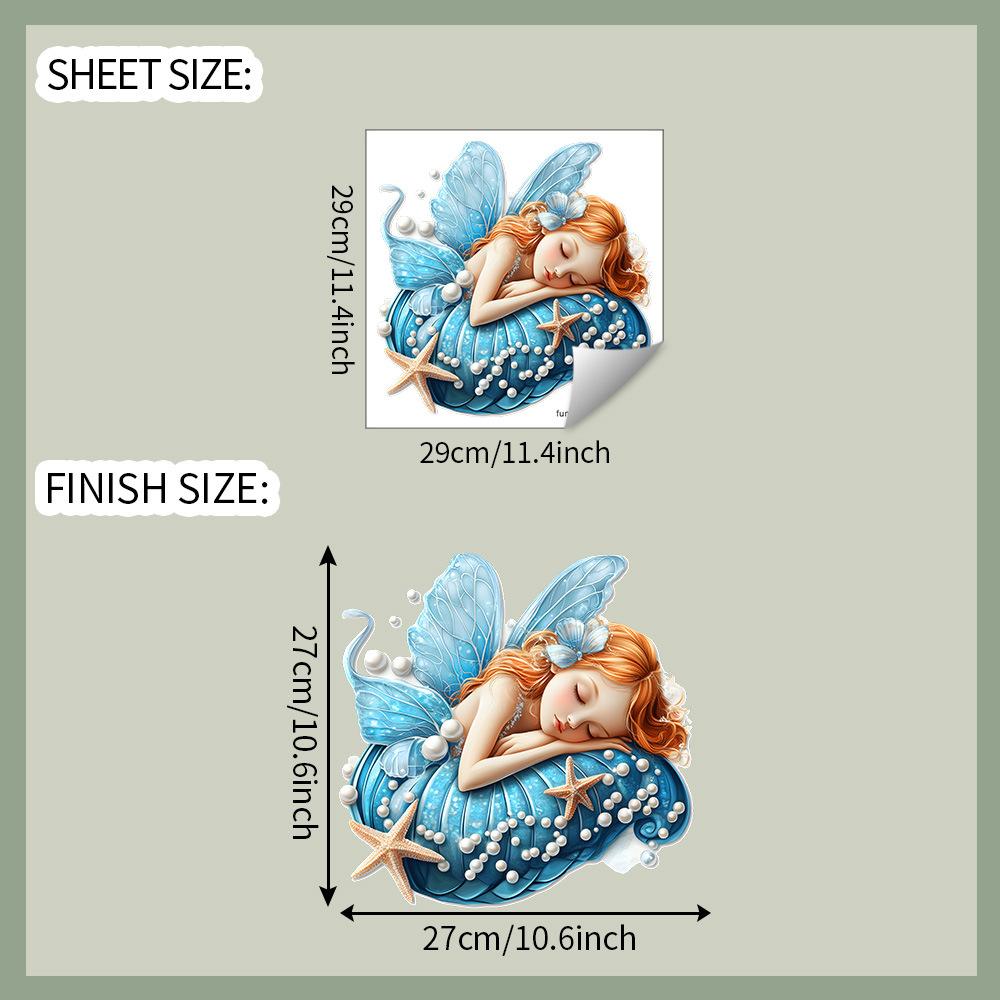 

Мультяшная маленькая девочка, жемчужная бабочка, ванная комната, туалет, туалет, украшающие наклейки