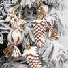 15pcs Shatterproof Christmas Candy Ball Pendant Plastic Reusable Xmas Tree Hanging Pendant Elegant Lollipop Pine Cone Pendant