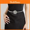 Dames Metalen Elastische Riem Met Dubbele Ringketting Voor Jurk En Blouse Styling
