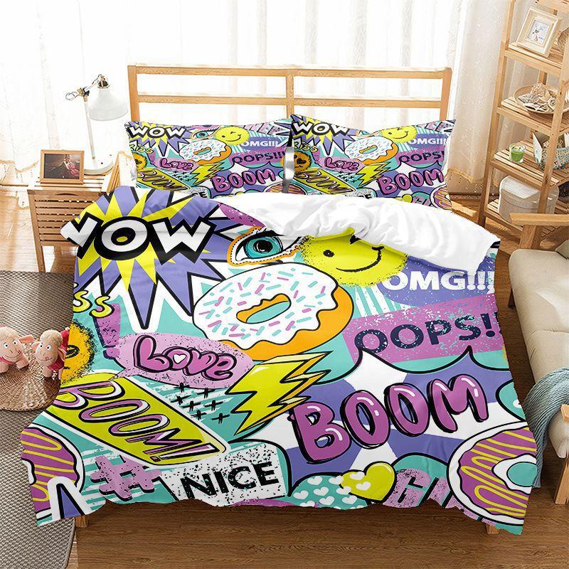 Fashion technology printing, 3D digital printing, bedding, duvet covers, pillowcases, three-piece sets