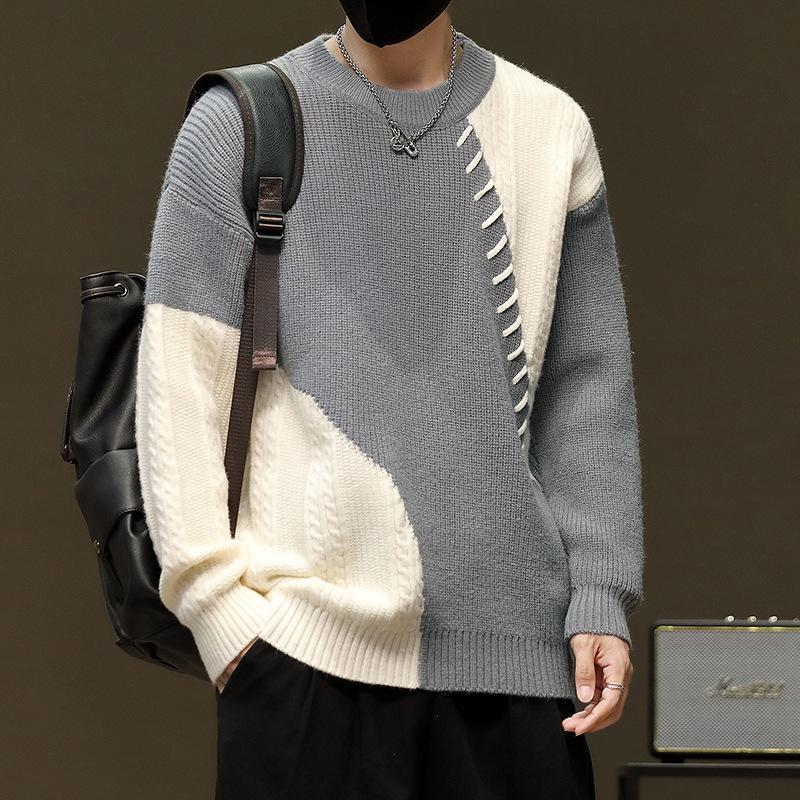 Hot sale, popular, new casual crew neck sweater in autumn and winter, bottom knitted sweater, large size loose sweater.