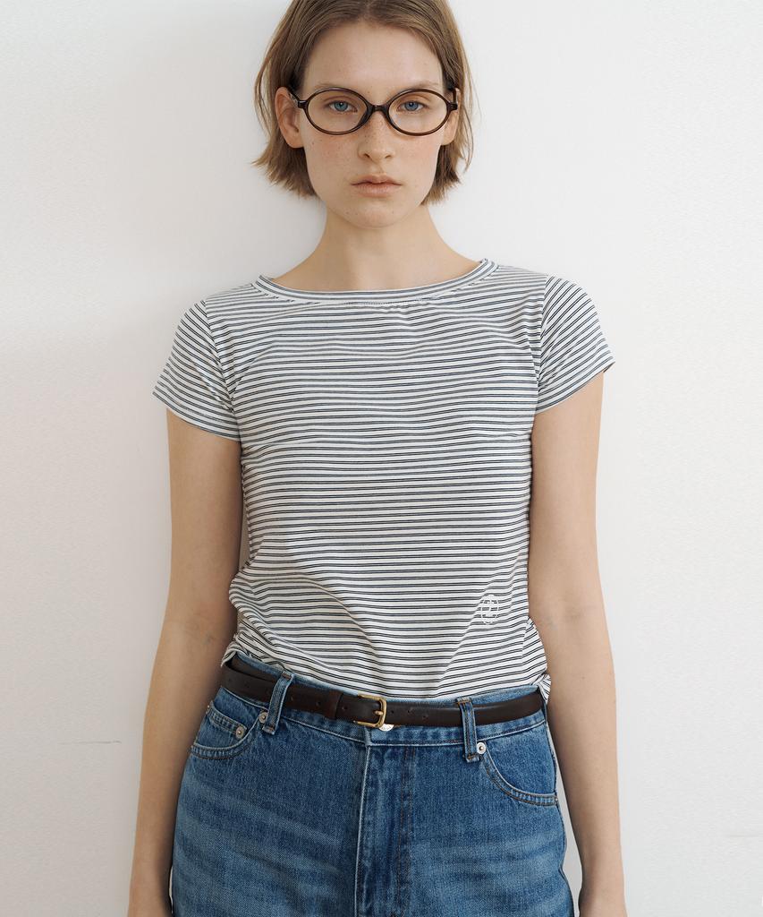 LUCIR ZU Stripe Baby Tee (Cream)