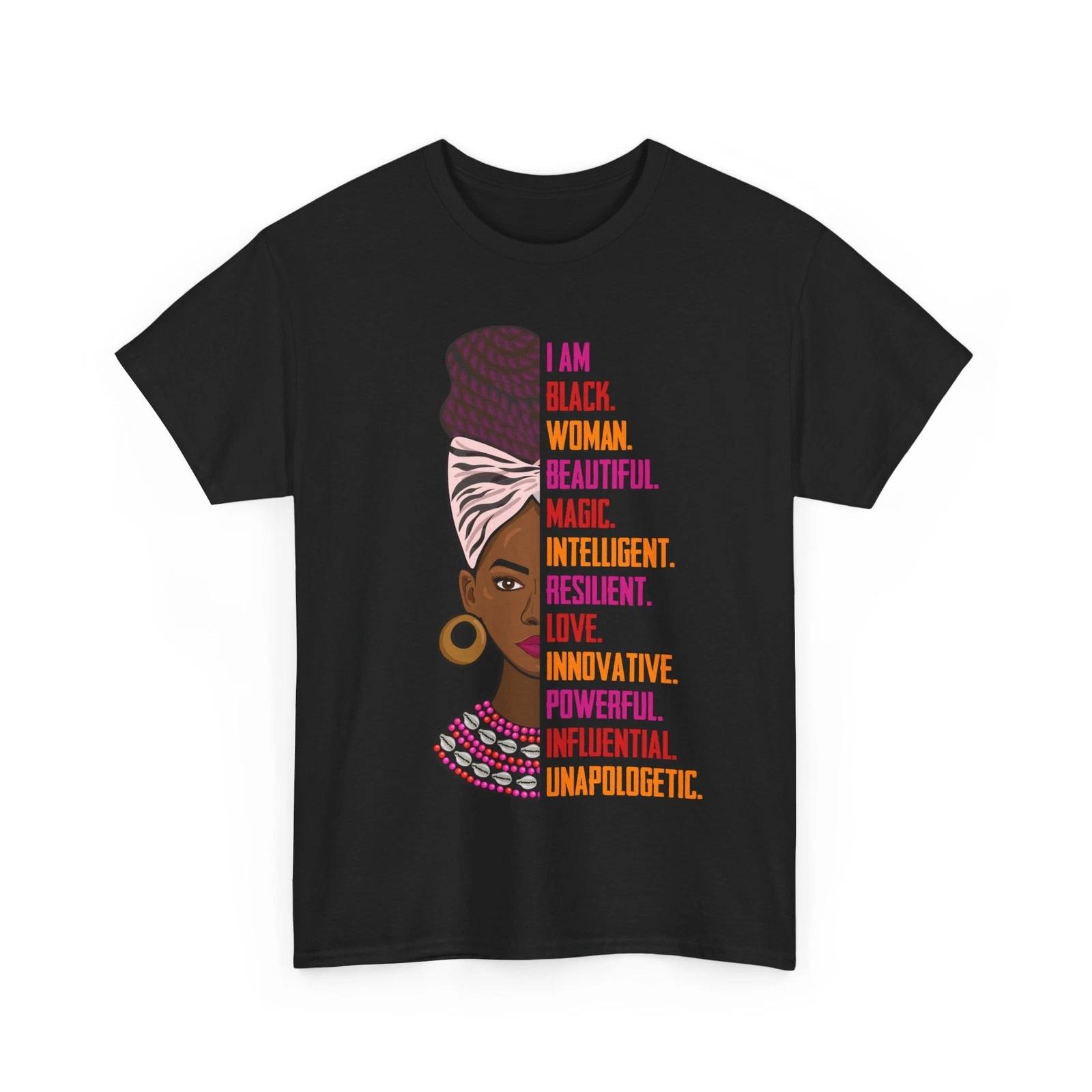 I Am Black Woman T-Shirt, Black History Month Black Girl Women Shirt M
