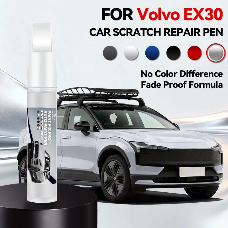 

For Volvo EX30 Car Paint Repair Pen Touch Up Scratch Remover DIY Auto Accessories Gray white 707 Black 717 Blue Fluorite Yellow срібний