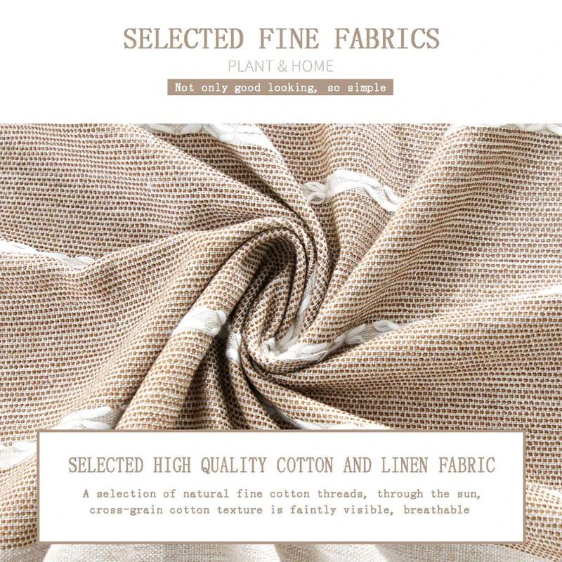 Battilo Linen Tablecloth Rectangular Tables Cloth With Tassel Waterproof Coffee Desks Cover for Dining Table Wedding Decor