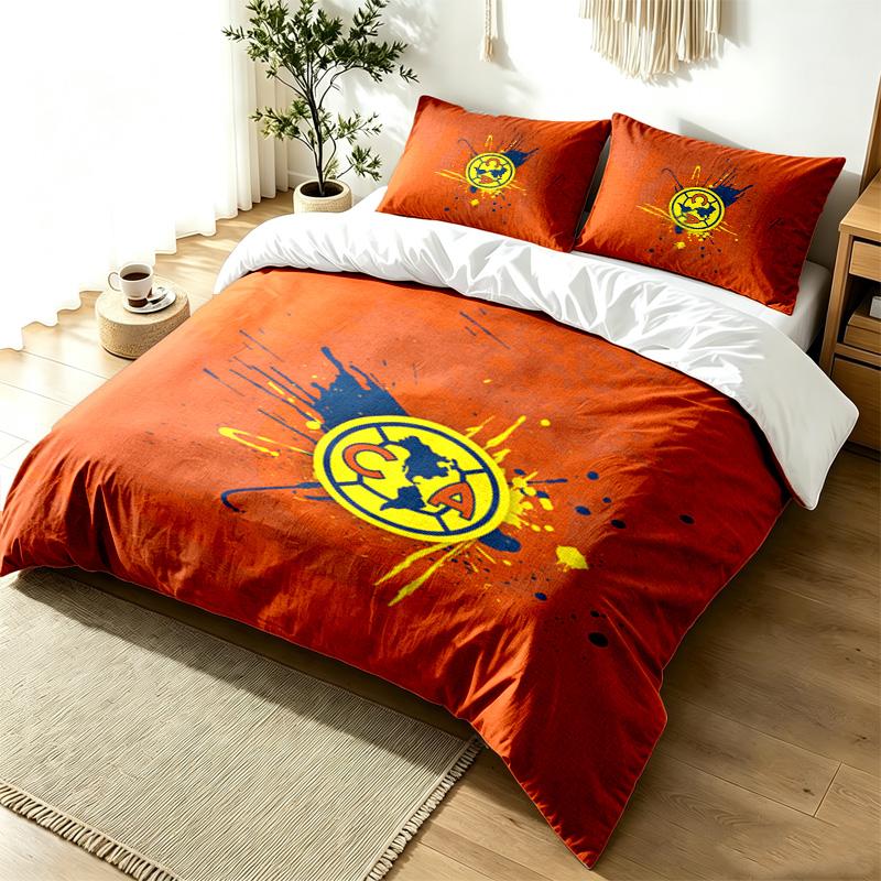 Club America 3pc Duvet Cover Set Simple Modern Bedding Set Wrinkle Resistant Soft Fabric All Season Use a Perfect Gift