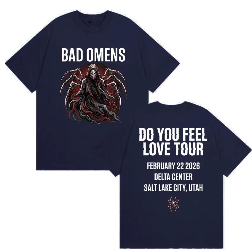 Rock Band Bad OUnisexs Do You Feel Love Tour 2026 Tshirt Unisex and Women Summer Gothic Clothing Fashion Round Neck Short Sleeved Top
