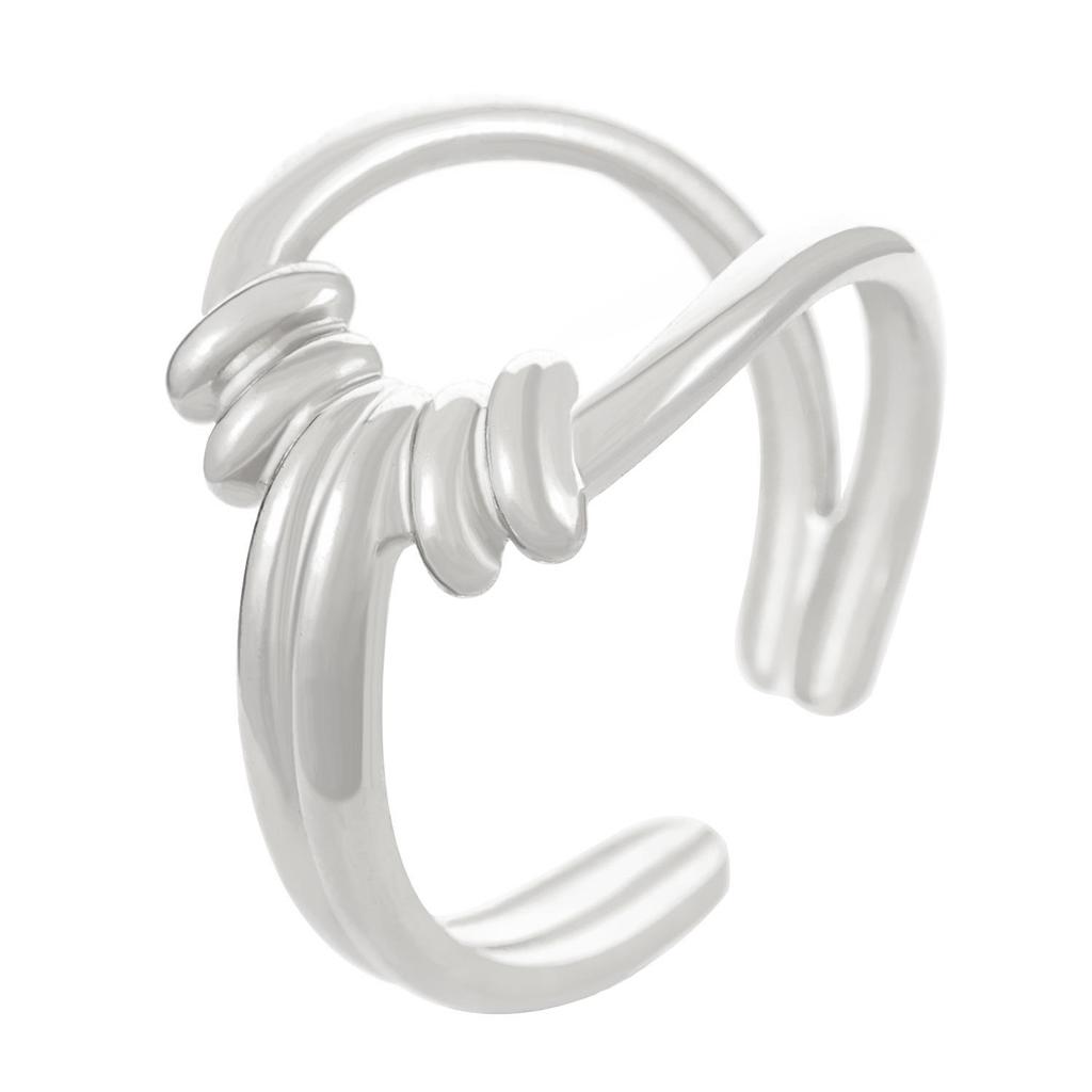 High-End Edelstahl Blumen- & Seestern Offener Ring für Damen