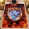 Flanelinis pledas Aston Villa Futbolo Šiltas Minkštas Pledas Naudoti Viduje Ant Sofos Lovos Svetainėje