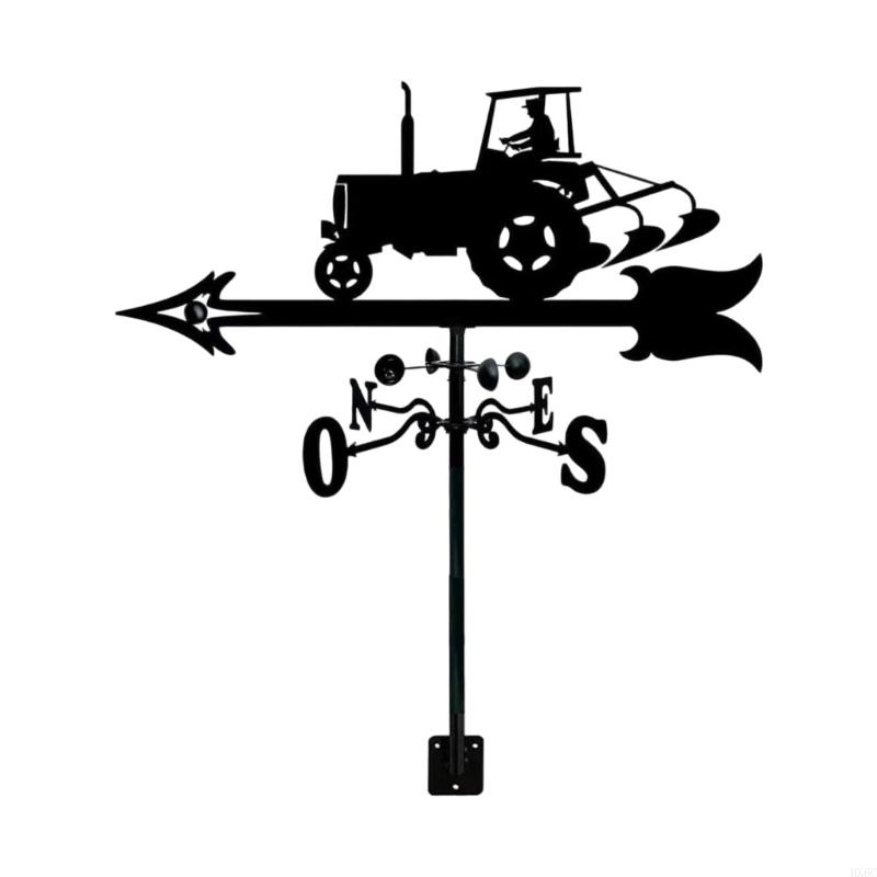 Iron Rooster Metal Weather Vane Family Name Wind Direction Light Weather Roof HX6C