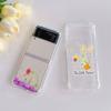Clear Case For Samsung Galaxy Z Flip 3 4 5G Airbag Shockproof Phone Cover ZFlip3 ZFlip4 Luxury Shell Cartoon The Little Prince