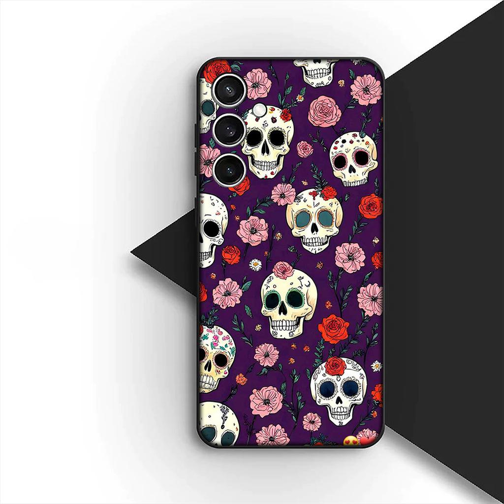 Calavera Skull Flower Phone Cover for Motorola Moto Edge 50 30 Fusion 40 NEO Ultra Pro G35 G45 G75 G85 G35 Protective Case