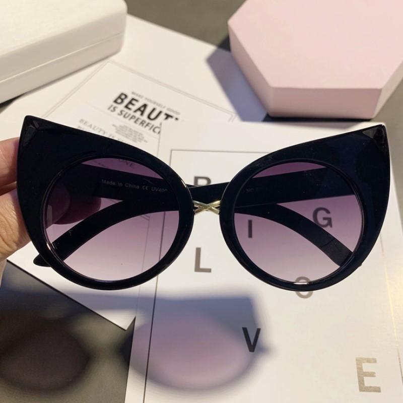 

Vintage White Cat Eye Sunglasses Woman Shades Butterfly Sun Glasses For Female Fashion Brand Black Oversized Cateye Sunglasses only 1 sunglasses чорний