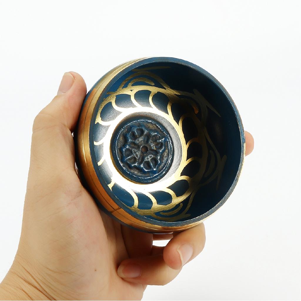 Singing Bowl Chakra Meditation Tibetan Buddhism Yoga Healing Relaxation Low Frequency Sound Deep Into Body Core Blue New