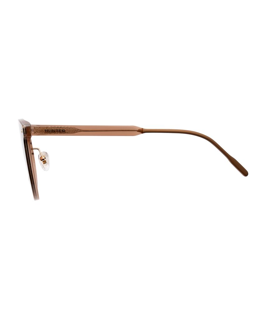 Heonteoaiweeo [Woman] Flat Bar Round Sunglasses - Beige Htb16