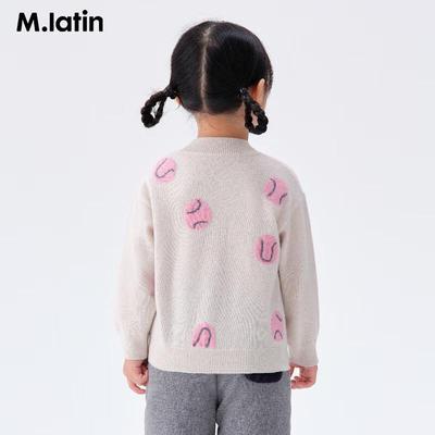 M.Latin Girls' Winter Cute Jacquard Cashmere Sweater
