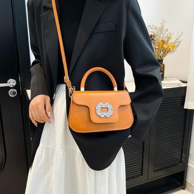 New Simple and Fashionable Solid Color Temperament Versatile Commuter Bag Handbag Premium Texture Shoulder Messenger Bag Women