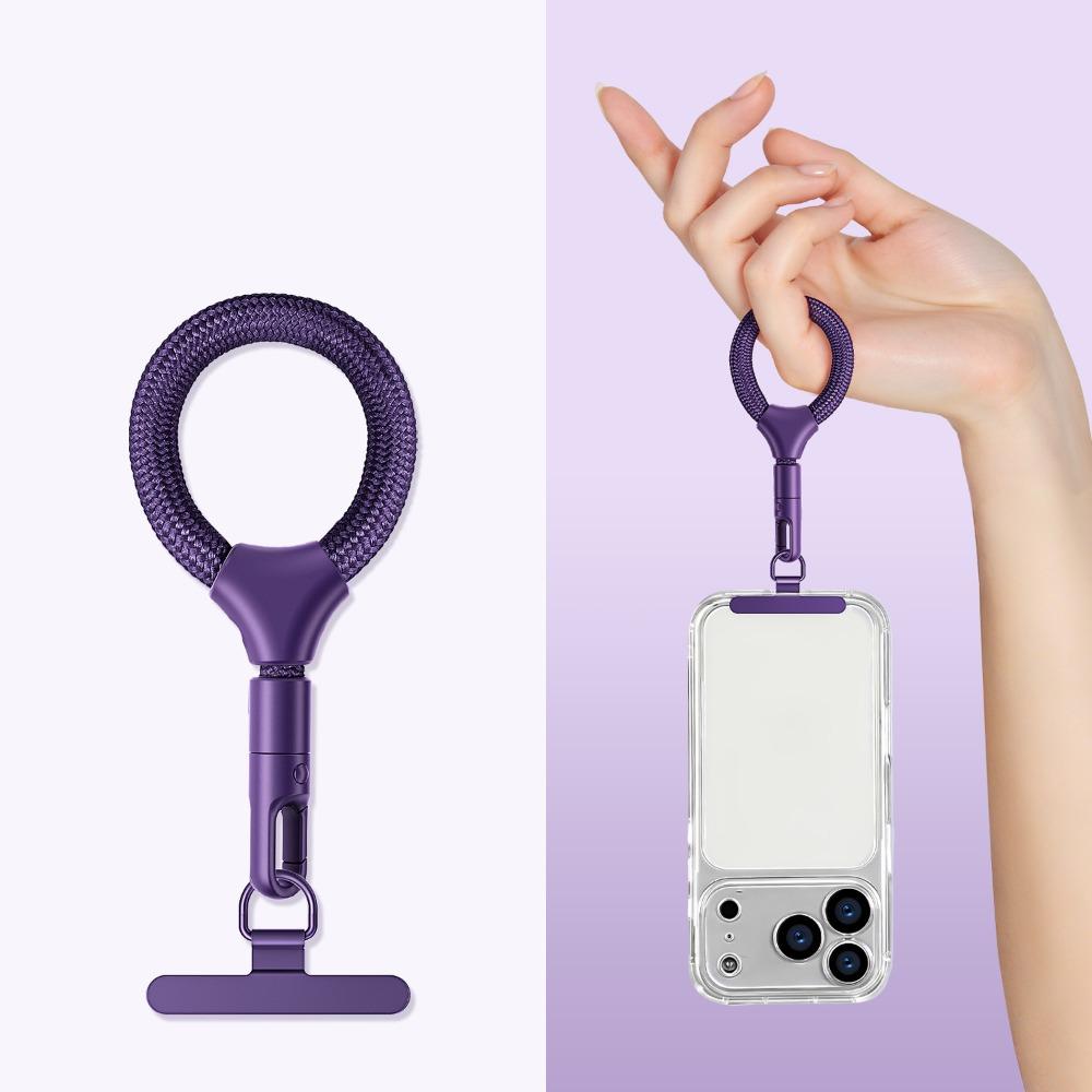 

New Rotatable Phone Finger Ring Rope Detachable Anti-lost Phone Lanyard Adjustable Lock Mini Phone Case Hanging Rope Snap фиолетовый